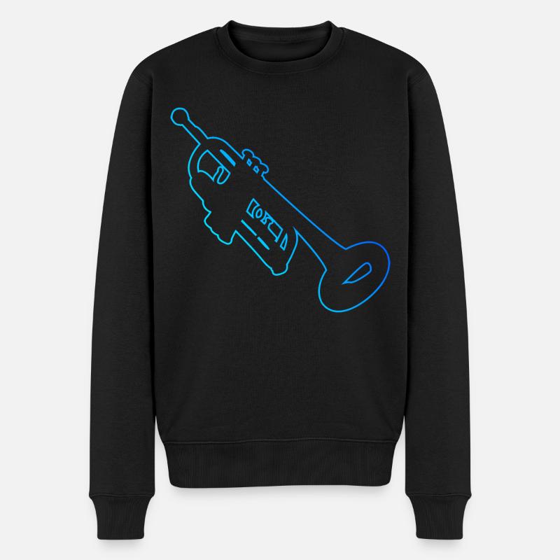 Jazz Trompeter Trompeter Trompete Trumpet - Männer Premium Bio Pullover - Schwarz