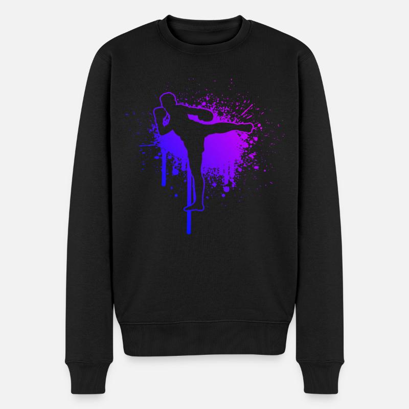 Thaiboxen Thaiboxing Muay Thai Thaibox Damen - Männer Premium Bio Pullover - Schwarz