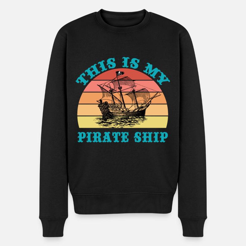 Ceci est mon bateau pirate - Pull Premium bio Homme - noir