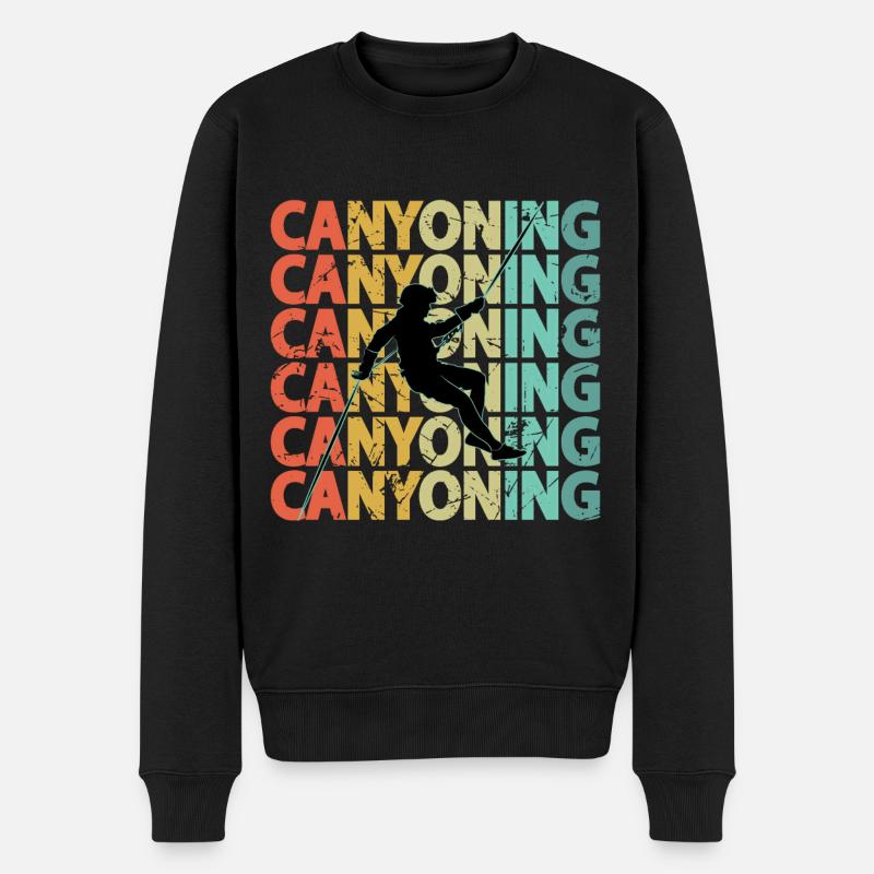 Canyoning - Männer Premium Bio Pullover - Schwarz