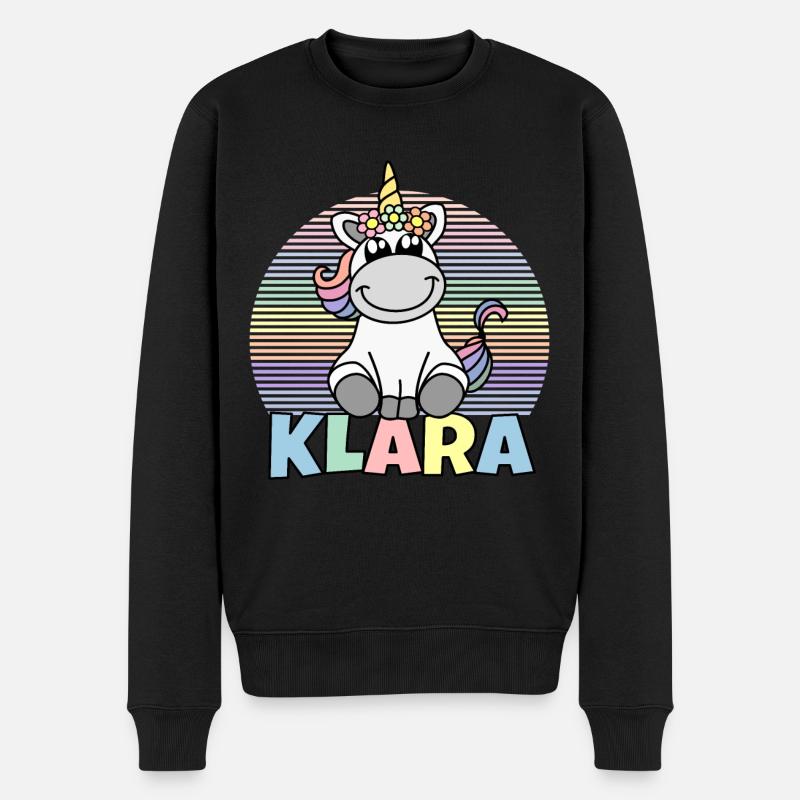 Nom de la licorne Klara - Pull Premium bio Homme - noir