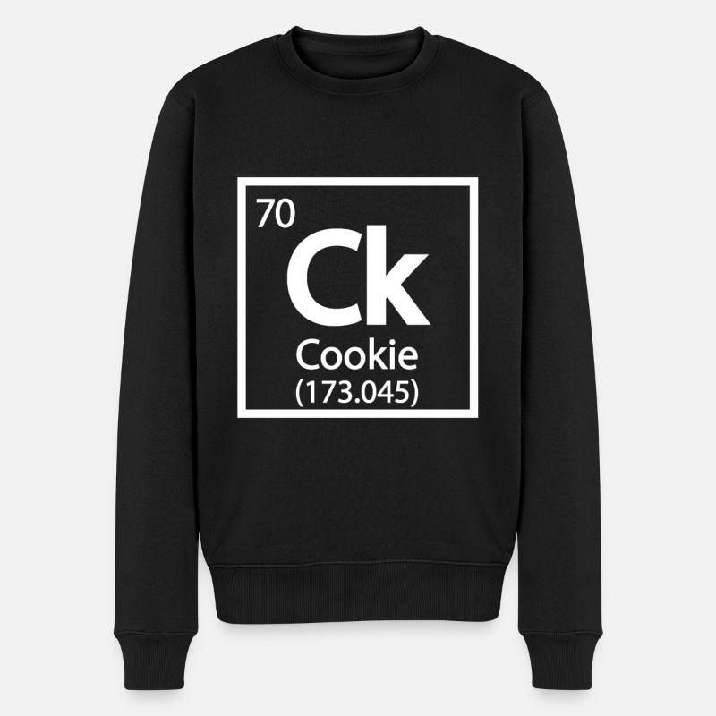 Cookie-Element - Periodensystem - Männer Premium Bio Pullover - Schwarz