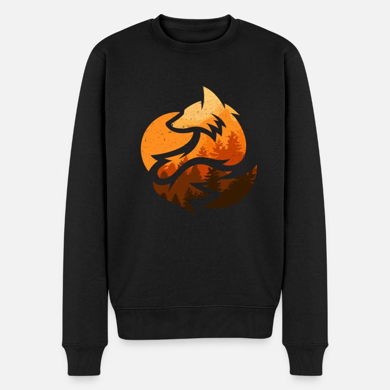 Cadeaux Fox Design Animal - Pull Premium bio Homme - noir
