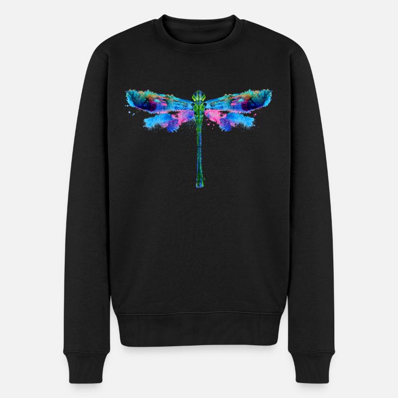 Libellules dessin insecte art peinture - Pull Premium bio Homme - noir