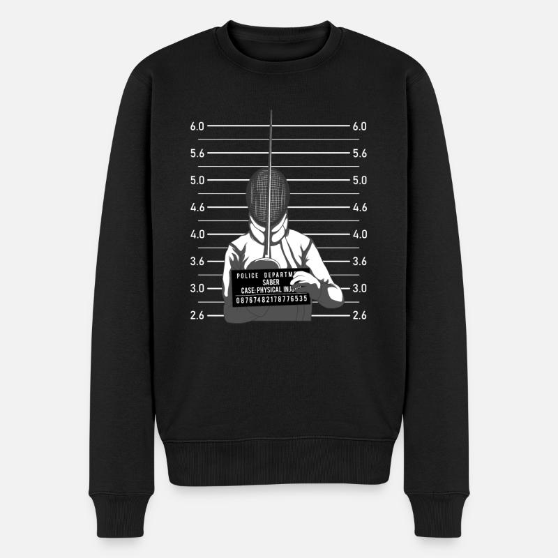 Photo d'arrestation d'escrime - Pull Premium bio Homme - noir