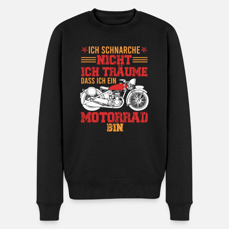 Lustiger Schnarch Spruch gegen lautes Schnarchen - Männer Premium Bio Pullover - Schwarz