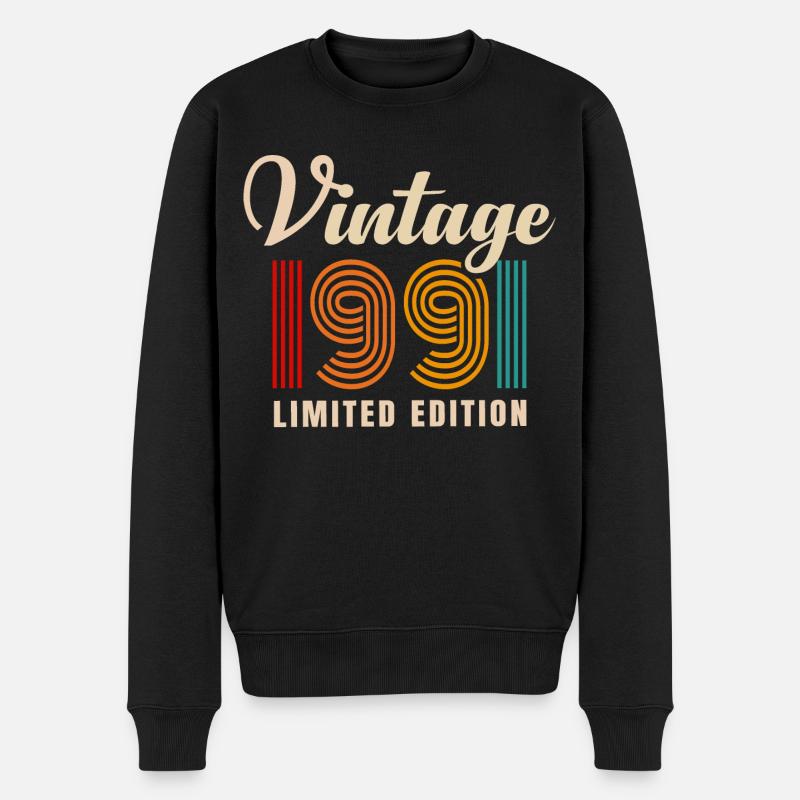 MILLÉSIME 1991. 30e anniversaire - Pull Premium bio Homme - noir