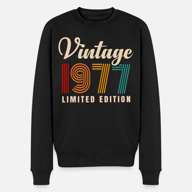 MILLÉSIME 1977. 44e ANNIVERSAIRE - Pull Premium bio Homme - noir