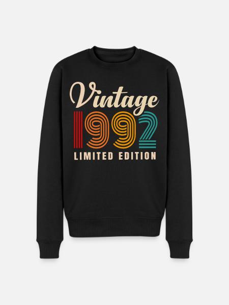 millésime 1992 - Pull Premium bio Homme - noir