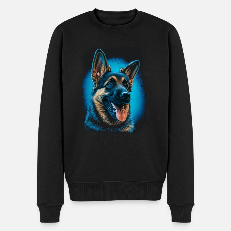 German Shepherd - Men's Premium Organic Jumper - black
