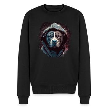 American Staffordshire Terrier - Pull Premium bio Homme - noir - Devant - Nico (187cm)