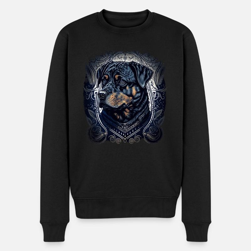 Chien Rottweiler - Pull Premium bio Homme - noir