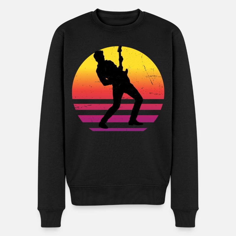 classical guitar Guitar akustische gitarre - Männer Premium Bio Pullover - Schwarz