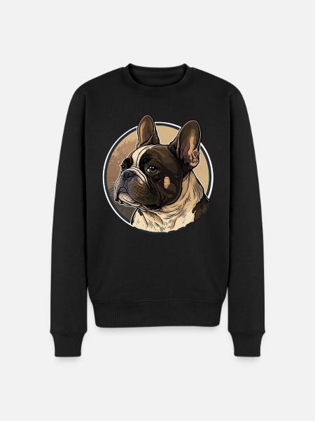 French Bulldog - Men's Premium Organic Jumper - black