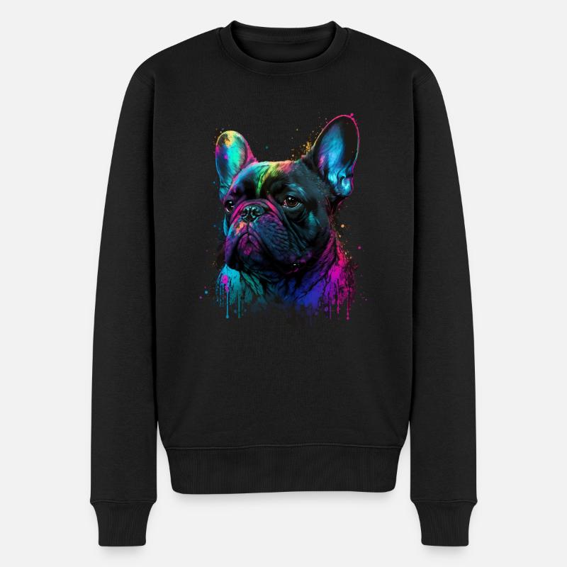 Français Bulldog - Pull Premium bio Homme - noir