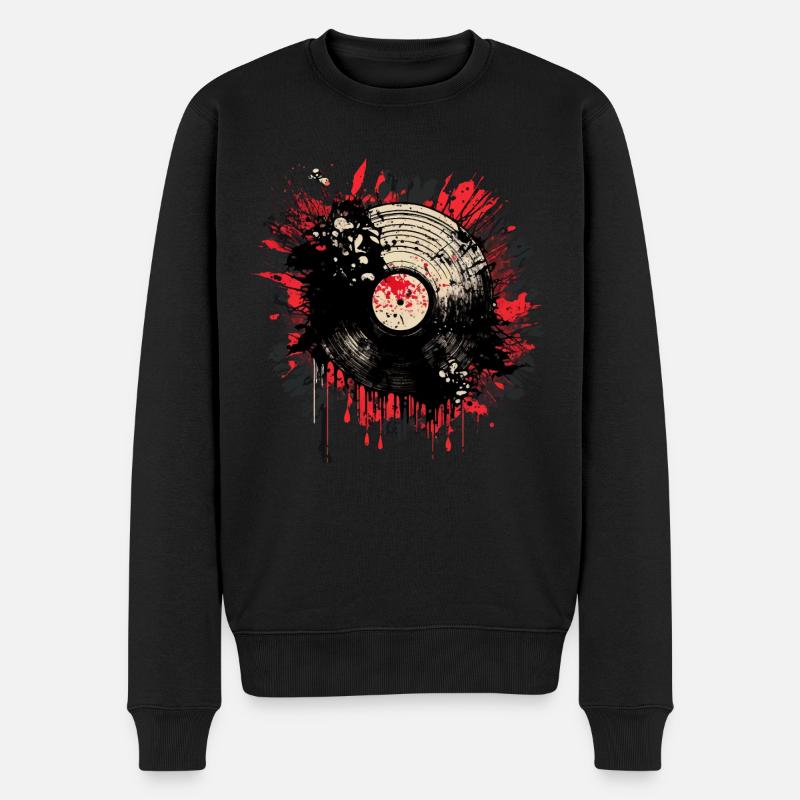 Collecteur de disques vinyles - Pull Premium bio Homme - noir