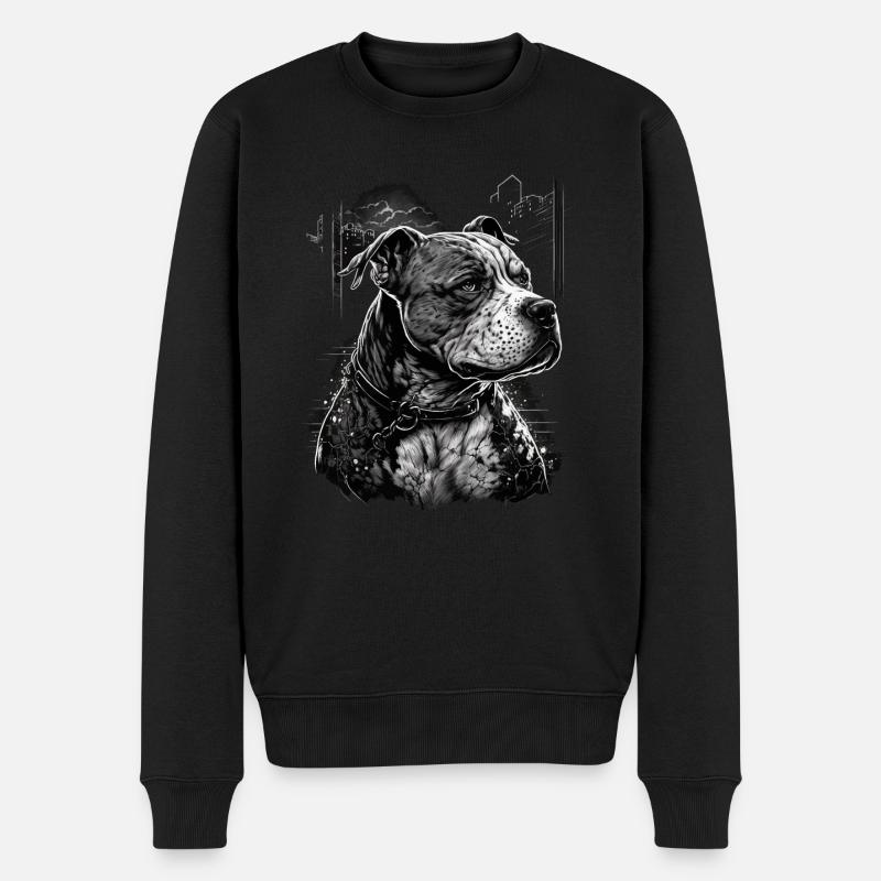American Staffordshire Terrier - Pull Premium bio Homme - noir