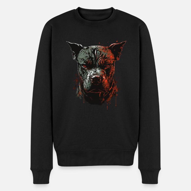 American Staffordshire Terrier - Männer Premium Bio Pullover - Schwarz