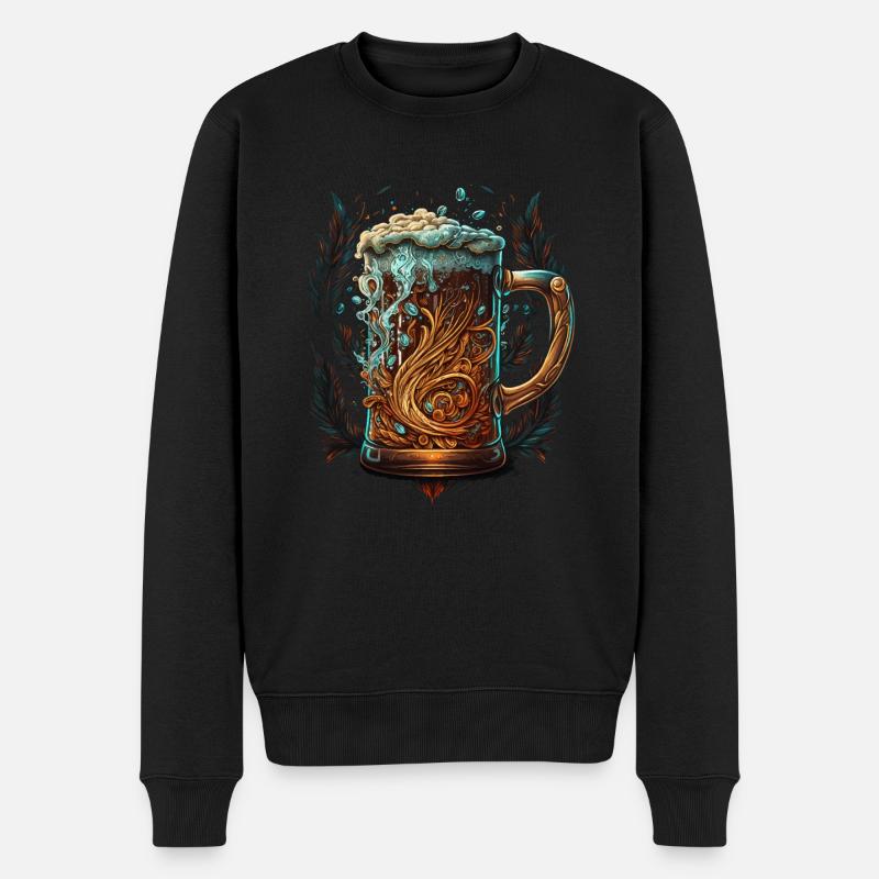 Boire de la bière - Pull Premium bio Homme - noir