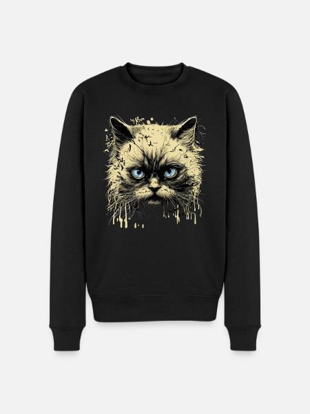 Chat Ragdoll - Pull Premium bio Homme - noir