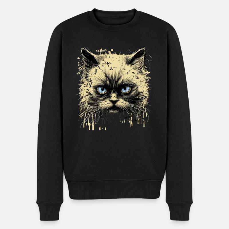 Chat Ragdoll - Pull Premium bio Homme - noir