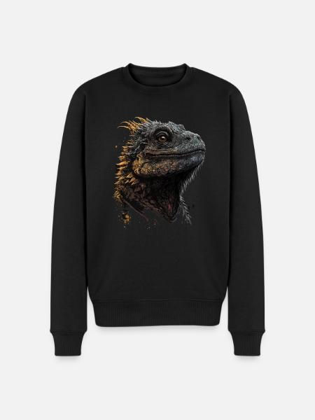 Bearded dragon - Men's Premium Organic Jumper - black