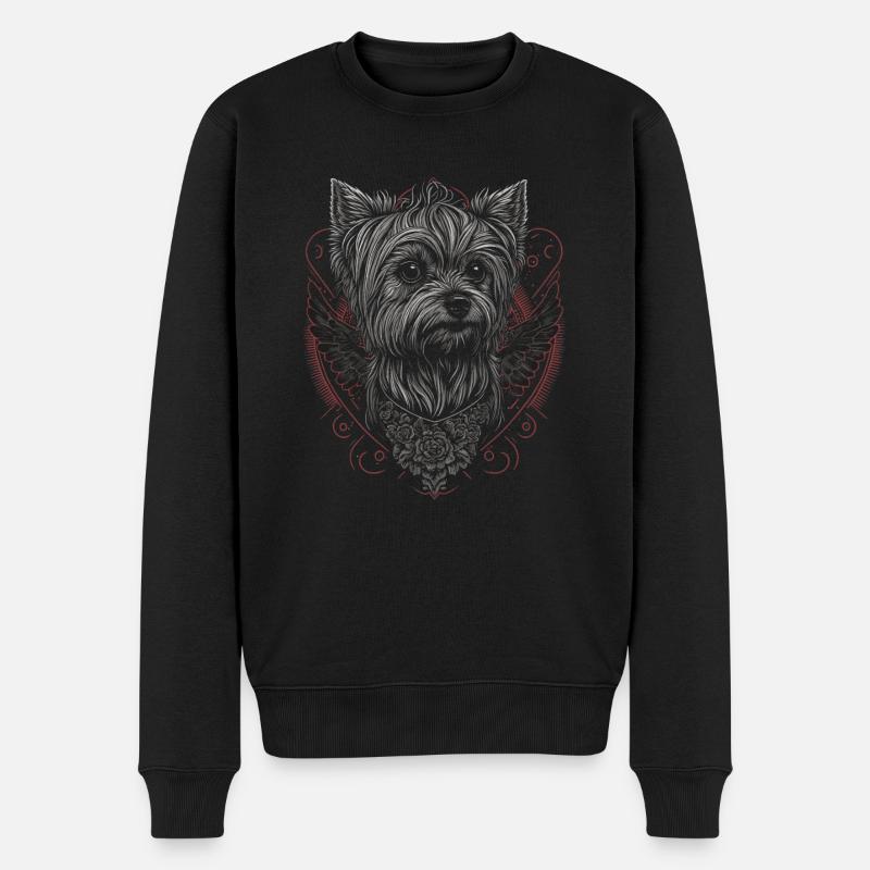 Yorkshire Terrier - Männer Premium Bio Pullover - Schwarz