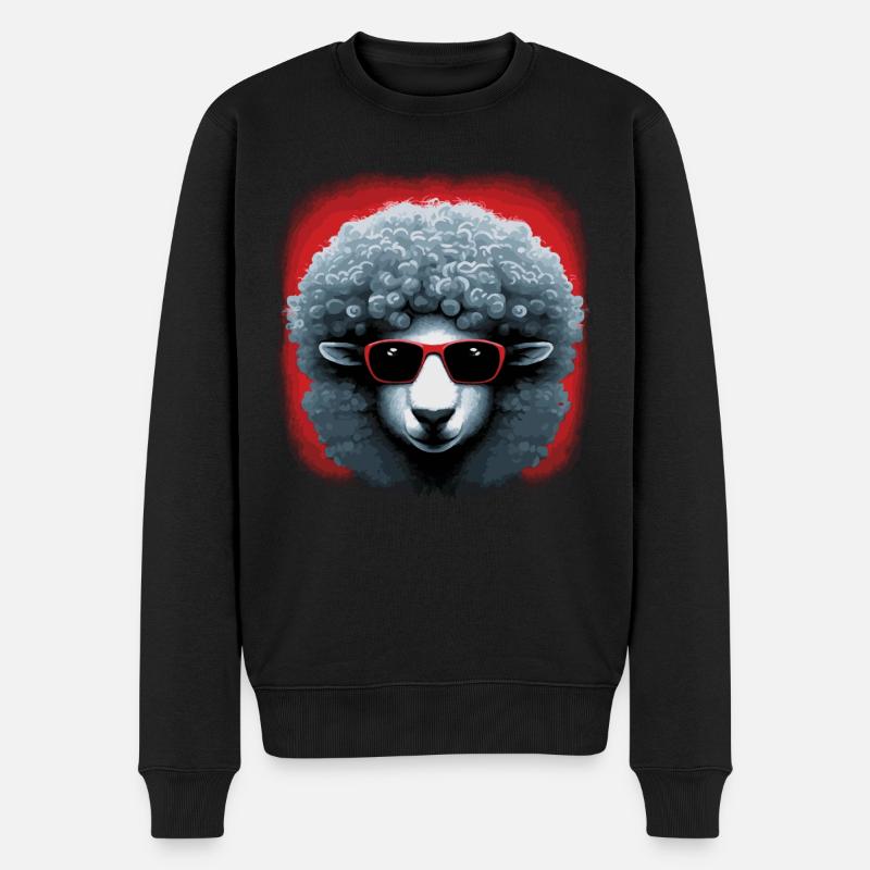 Flowerpower Moutons - Pull Premium bio Homme - noir
