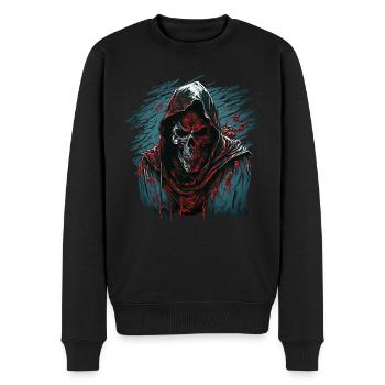 La Faucheuse - Pull Premium bio Homme - noir - Devant - Nico (187cm)