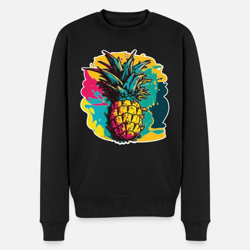 Pineapple Fruit - Men's Premium Organic Jumper - black