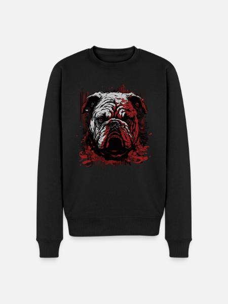 Grumpy English Bulldog - Pull Premium bio Homme - noir