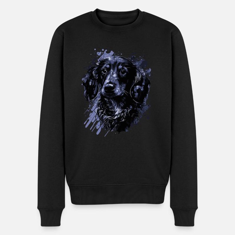 Chiot teckel - Pull Premium bio Homme - noir