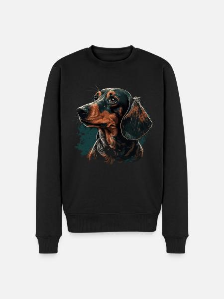 Dachshund - Men's Premium Organic Jumper - black