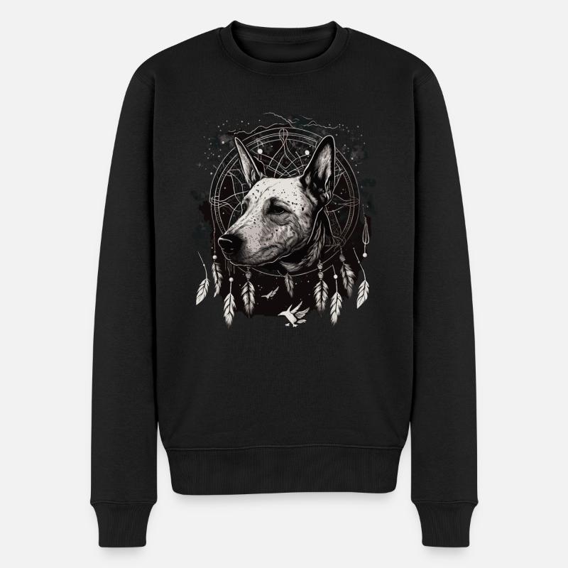Bull Terrier et Dreamcatcher - Pull Premium bio Homme - noir