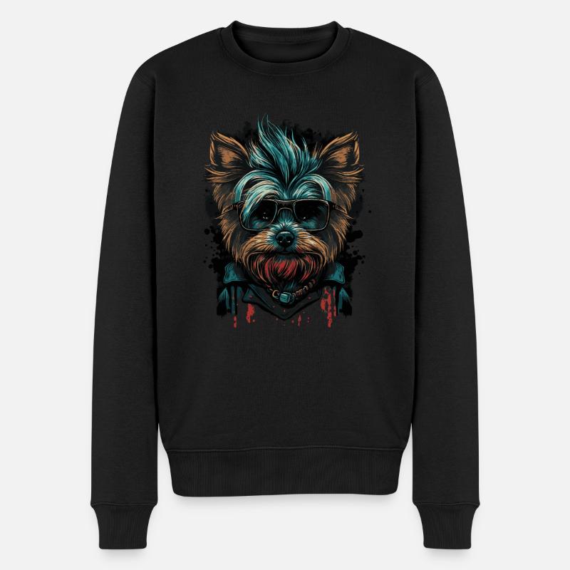Yorkshire Terrier - Pull Premium bio Homme - noir
