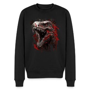 T-Rex de mauvaise humeur - Pull Premium bio Homme - noir - Devant - Nico (187cm)