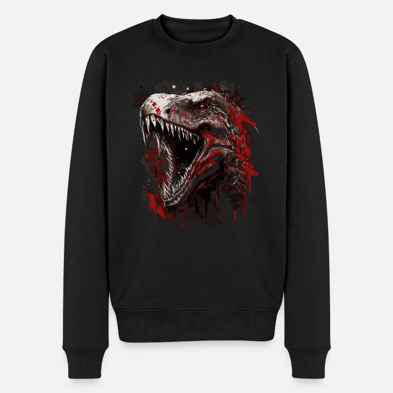 T-Rex de mauvaise humeur - Pull Premium bio Homme - noir