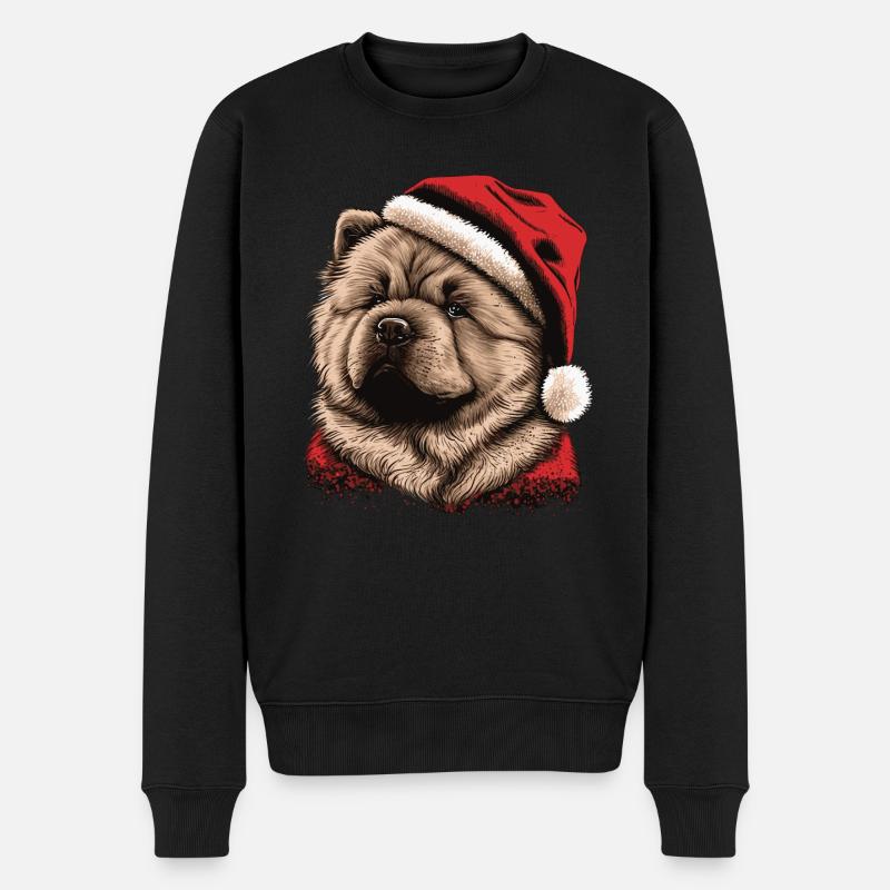 Chow Chow Noël - Pull Premium bio Homme - noir