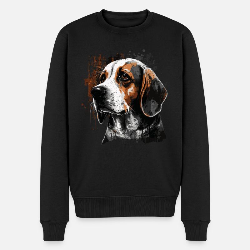 Chien Beagle - Pull Premium bio Homme - noir