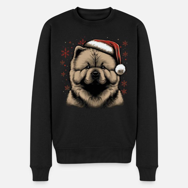 Chow Chow Noël - Pull Premium bio Homme - noir