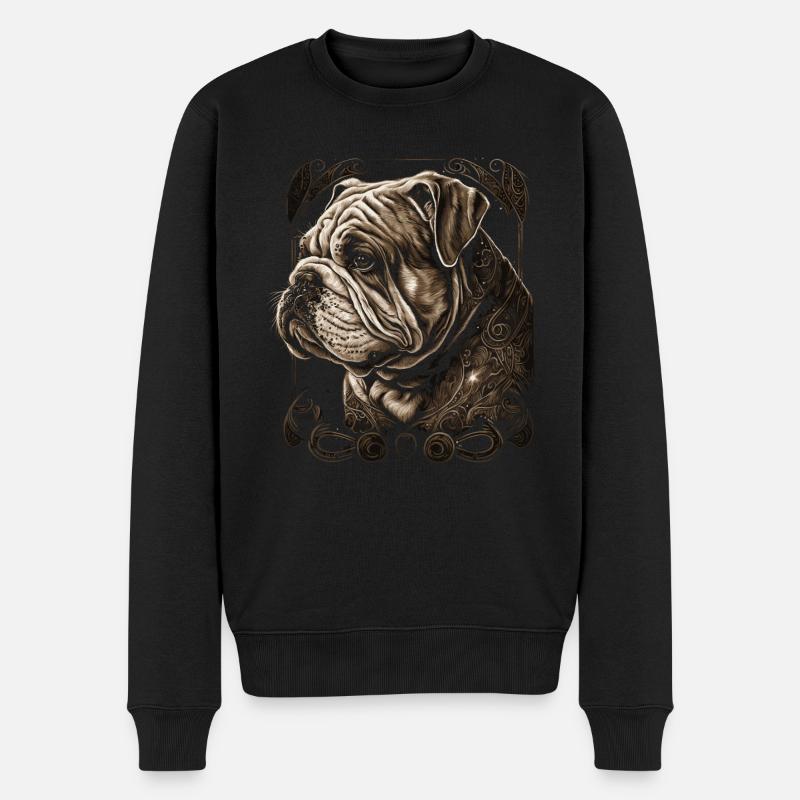 Art du bouledogue anglais - Pull Premium bio Homme - noir