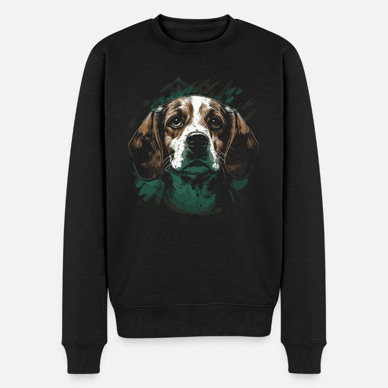 Beagle Hund - Männer Premium Bio Pullover - Schwarz