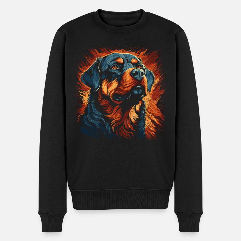 Chien Rottweiler - Pull Premium bio Homme - noir