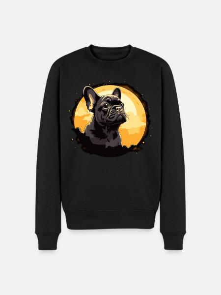 French Bulldog - Men's Premium Organic Jumper - black