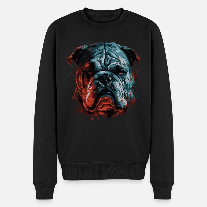 Grumpy English Bulldog - Pull Premium bio Homme - noir