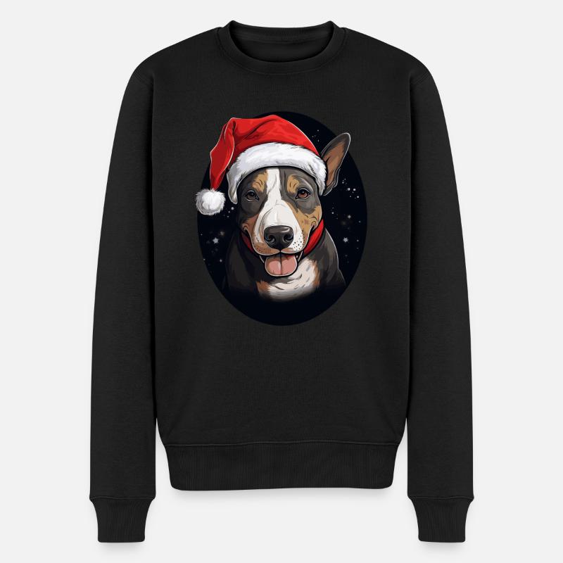 Bull Terrier Noël - Pull Premium bio Homme - noir