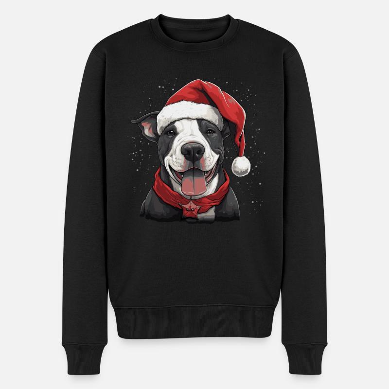 Bull Terrier Noël - Pull Premium bio Homme - noir