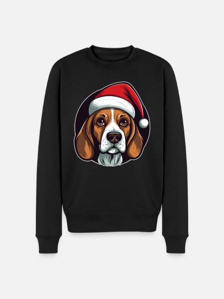 Beagle xmas - Men's Premium Organic Jumper - black