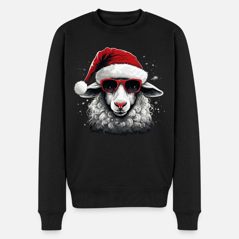 Moutons de Noël - Pull Premium bio Homme - noir