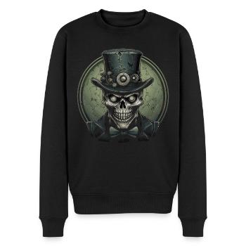 Crâne de Zombie Steampunk - Pull Premium bio Homme - noir - Devant - Nico (187cm)